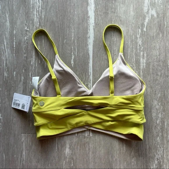 Sold Lululemon Still Now Bra - Yellow Serpentine - Picture 4 of 8